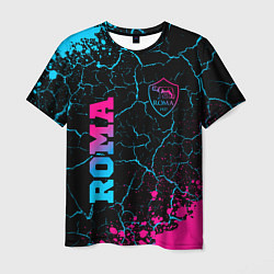 Мужская футболка Roma - neon gradient