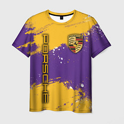 Футболка мужская PORSCHE- LAKERS COLORS, цвет: 3D-принт