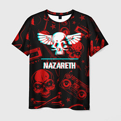Мужская футболка Nazareth rock glitch