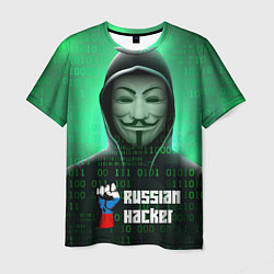 Мужская футболка Russian hacker green