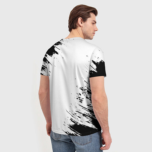 Мужская футболка Asking Alexandria рок кот на светлом фоне / 3D-принт – фото 4
