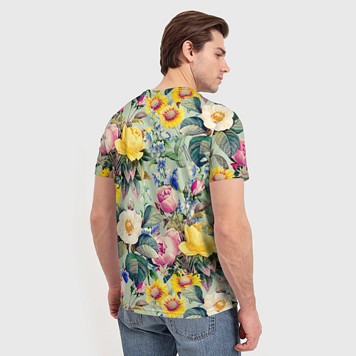 Мужская футболка Солнечные Цветы / 3D-принт – фото 4