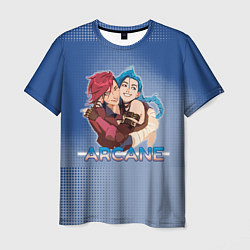 Мужская футболка Arcane - Джинкс и Вай