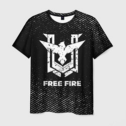 Мужская футболка Free Fire с потертостями на темном фоне