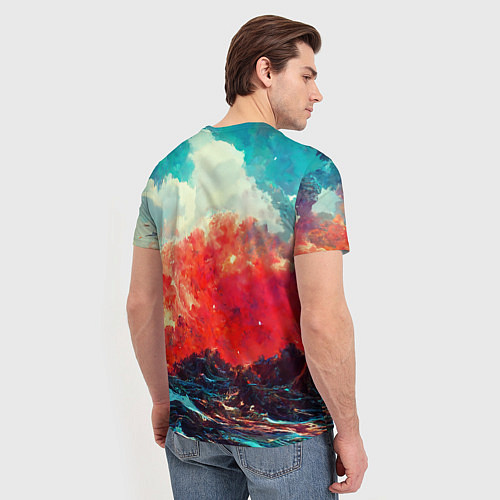 Мужская футболка Огненный шторм / 3D-принт – фото 4