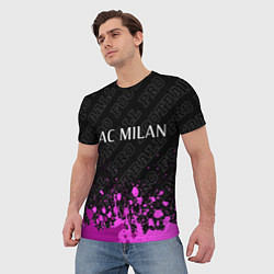 Футболка мужская AC Milan pro football: символ сверху, цвет: 3D-принт — фото 2