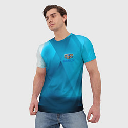 Футболка мужская Geely - абстракция, цвет: 3D-принт — фото 2