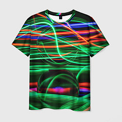 Мужская футболка Абстрактное множество цветных линий