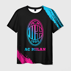 Мужская футболка AC Milan - neon gradient