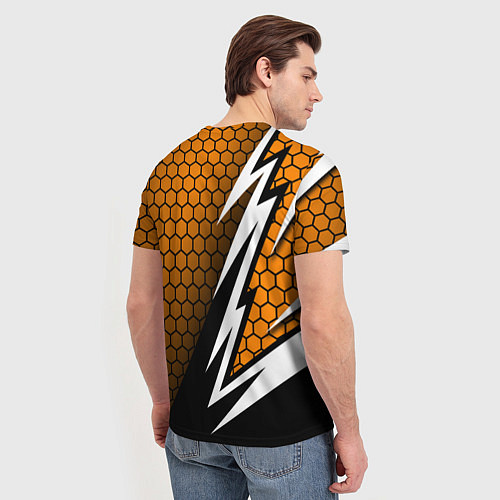Мужская футболка Порше - Кибер-броня / 3D-принт – фото 4