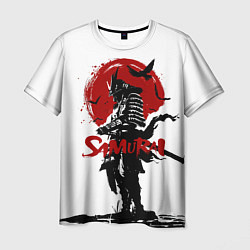 Мужская футболка Самурай и Красное Солнце