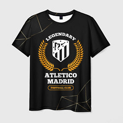 Мужская футболка Лого Atletico Madrid и надпись legendary football