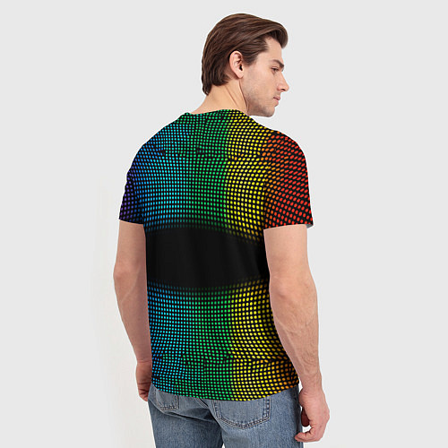 Мужская футболка Радужные точки - Rainbow / 3D-принт – фото 4