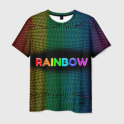 Мужская футболка Радужные точки - Rainbow