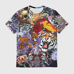 Футболка мужская Рисунок в стиле tatoo, цвет: 3D-принт