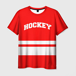 Мужская футболка Hockey - две волосы