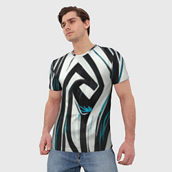 Футболка мужская Цифровой окрас зебры, цвет: 3D-принт — фото 2