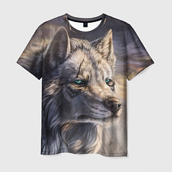 Мужская футболка Старый мудрый волк