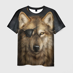 Мужская футболка Одноглазый волк - пират