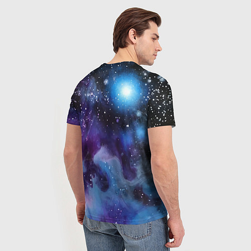 Мужская футболка Дым вселенной / 3D-принт – фото 4