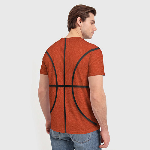 Мужская футболка Стандартный баскетбольный мяч / 3D-принт – фото 4
