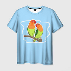 Мужская футболка Парочка попугаев Неразлучников