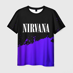 Мужская футболка Nirvana purple grunge