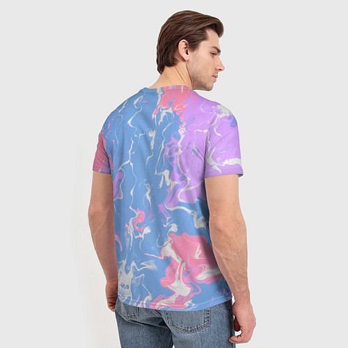 Мужская футболка Цветная размытость / 3D-принт – фото 4