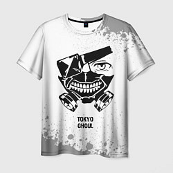Мужская футболка Tokyo Ghoul glitch на светлом фоне