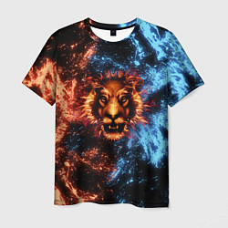 Мужская футболка Огонь и вода - лев