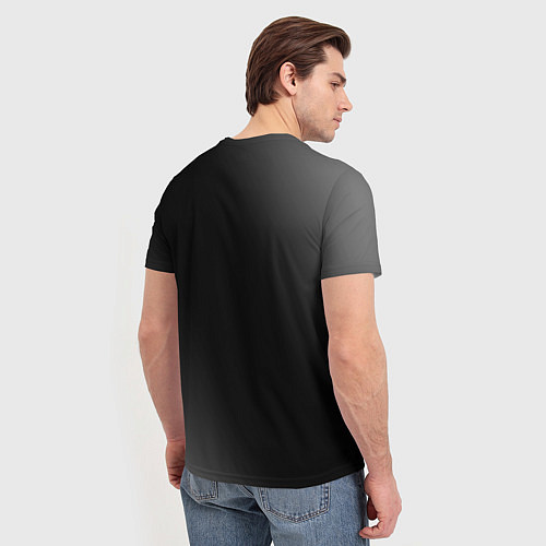 Мужская футболка Лучший бухгалтер - 100% профи на тёмном фоне / 3D-принт – фото 4