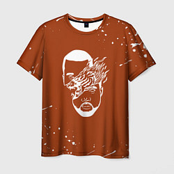 Мужская футболка Kanye west - краска брызги