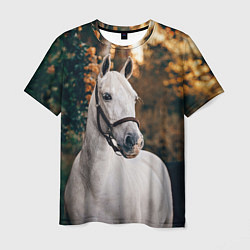 Мужская футболка Белая лошадка