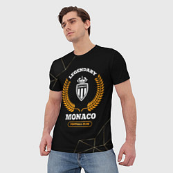 Футболка мужская Лого Monaco и надпись legendary football club на т, цвет: 3D-принт — фото 2