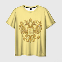 Мужская футболка Герб России - золото