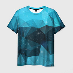 Мужская футболка Полигональный космос