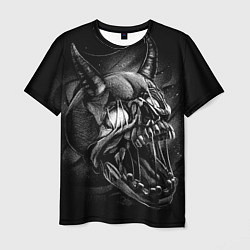 Мужская футболка Череп Демона - рисунок карандашом