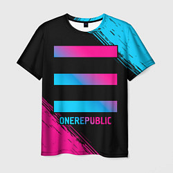 Мужская футболка OneRepublic - neon gradient
