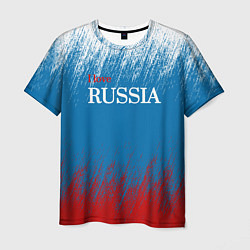 Мужская футболка Российский триколор - Я люблю Россию