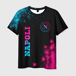 Футболка мужская Napoli - neon gradient: надпись, символ, цвет: 3D-принт