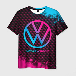 Мужская футболка Volkswagen - neon gradient