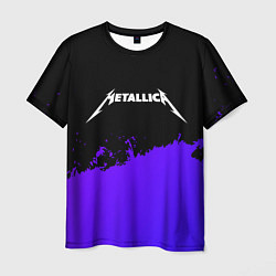 Мужская футболка Metallica purple grunge