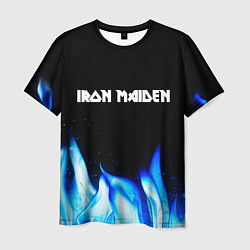 Мужская футболка Iron Maiden blue fire