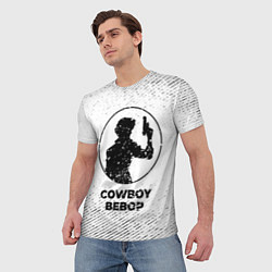 Футболка мужская Cowboy Bebop с потертостями на светлом фоне, цвет: 3D-принт — фото 2