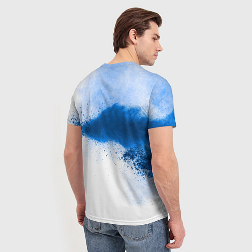 Мужская футболка Синее в белом / 3D-принт – фото 4