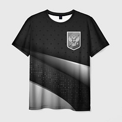 Мужская футболка Russia - black & white