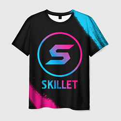Мужская футболка Skillet - neon gradient