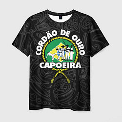 Мужская футболка Capoeira Cordao de ouro flag of Brazil