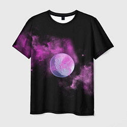 Футболка мужская Космическая Луна в дыму, цвет: 3D-принт