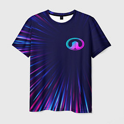 Мужская футболка Great Wall neon speed lines